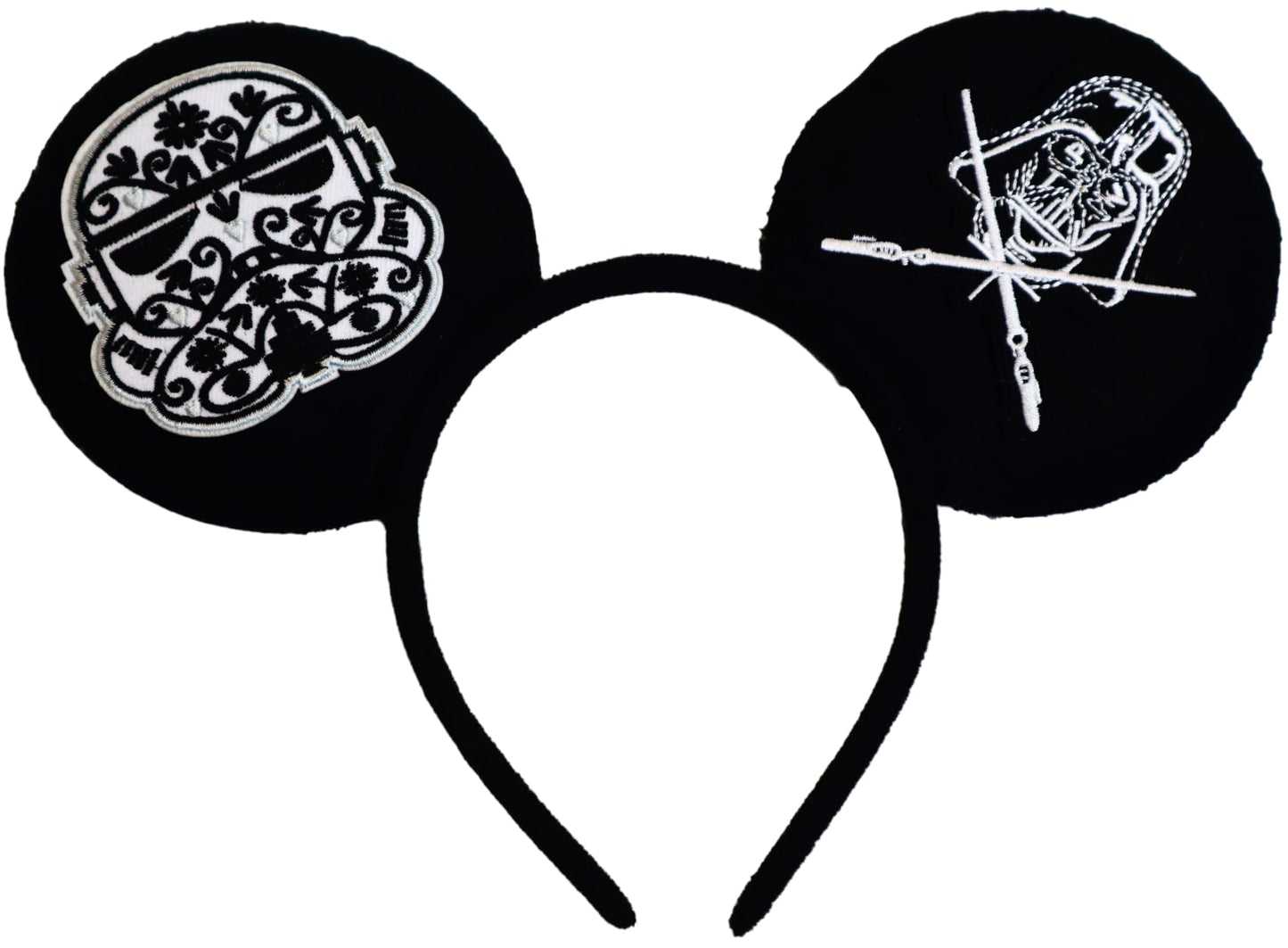 CLGIFT Mickey Ears Headband, Black Silver Mickey ears no bow diy Minnie, One size fits most, Halloween, Cosplay Party, Christmas, Birthday, for all ages, all genders