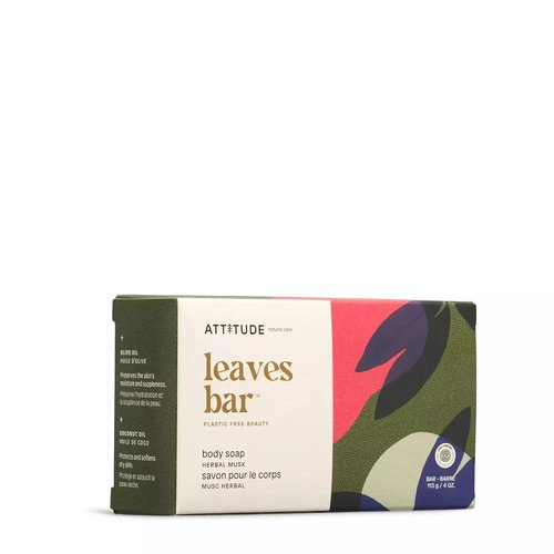 ATTITUDE Body Soap Bar - Natural Origin Formula with Coconut & Olive Oils | EWG Verified, Vegan, 4 Oz