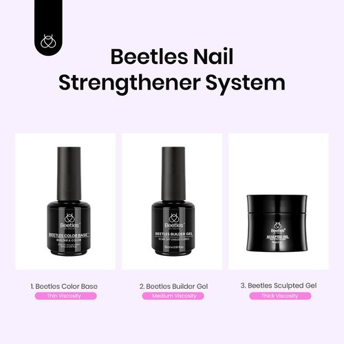 Beetles Builder Gel for Nails-Cover Nude Translucent 8 in 1 Nail Thickening Strengthening Building Apex for Beginner DIY Salon at Home,Natural Nude Builder Nail Gel, UV & LED Lamp Cured Needed