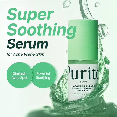 PURITO Centella Unscented Serum - Lightweight Calming Formula for Sensitive Skin, 2 fl. oz / 60ml