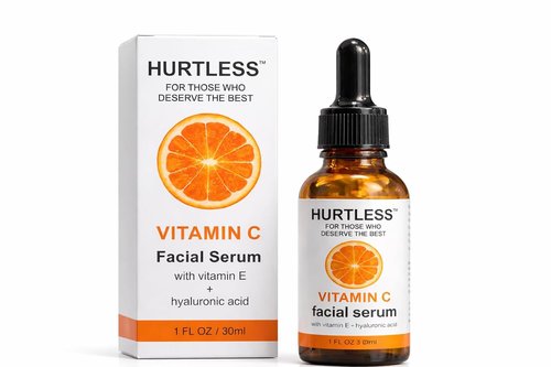 HURTLESS Vitamin C Face Serum - Brightening & Hydrating Formula with Hyaluronic Acid | 30 ml / 1.01 fl oz