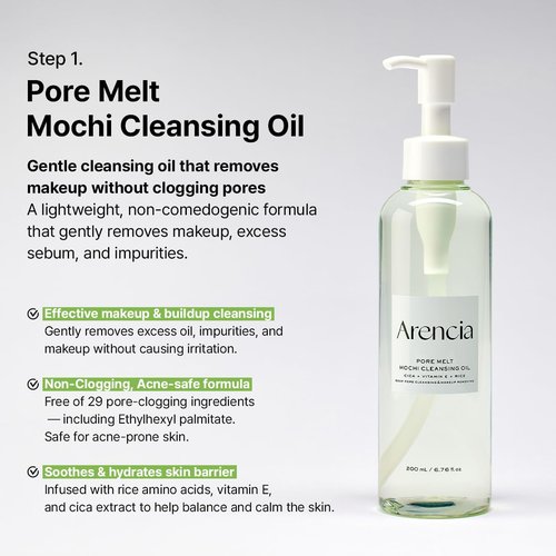 ARENCIA Rice Mochi Double Cleansing Duo - Clear Acne-Prone Skin | Gentle & Effective Formula