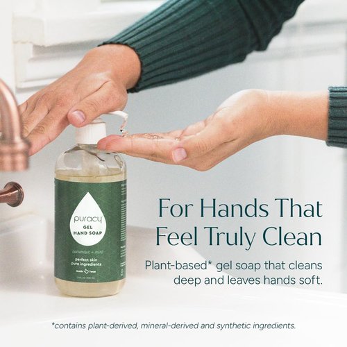 Puracy Foaming Hand Soap - Natural Plant-Powered Moisturizing Foam | Cucumber & Mint, 12 fl oz, 3-Pack