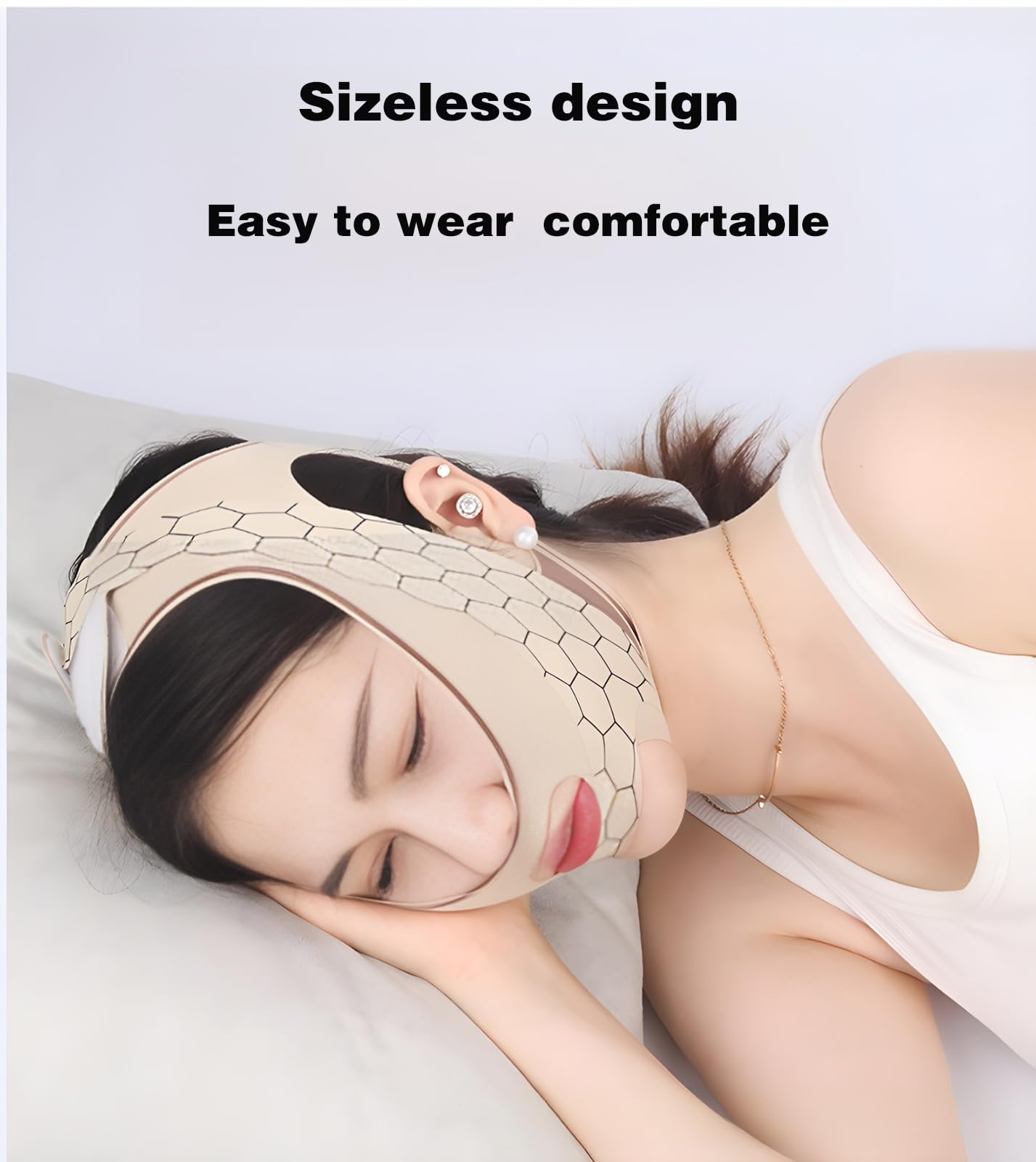 V-Line Lifting Chinstrap,Reusable V Line Lifting Mask with Chin Strap,Chin strap 23-27 Inches (Mickey color)