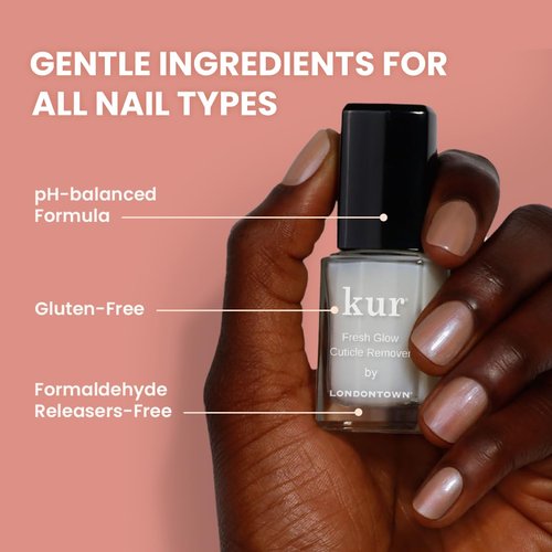 LONDONTOWN Fresh Glow Cuticle Remover - Instant Moisturizing Liquid for Softening Dry Cuticles | 0.24 Fl Oz