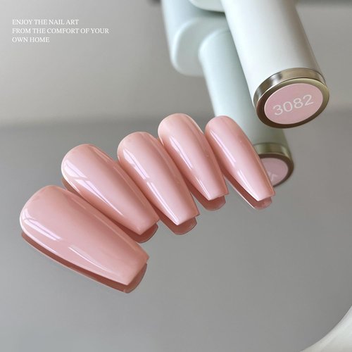 GAOY Pink Gel Nail Polish, 16ml Soak Off Gel Polish, UV Light Cure for Nail Art DIY Manicure at Home, 3082 Basic Pink