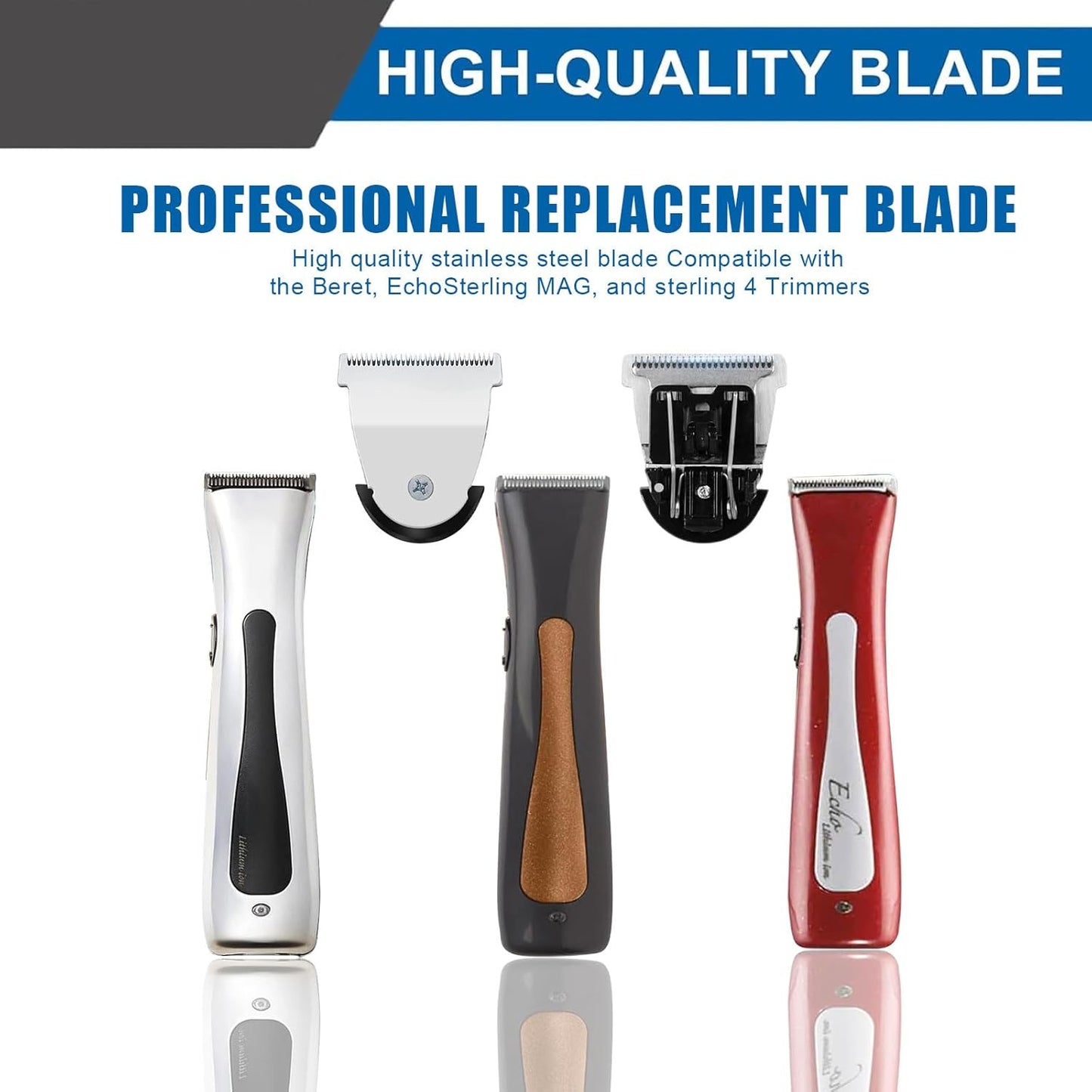 Wahl Detachable Hair Clipper Replacement Blades - Compatible with Mag Trimmers 8841/8700 | 2-Pack