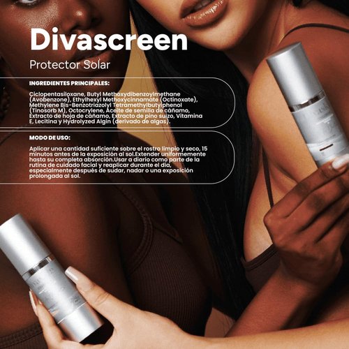 Divascreen By Divaskin Tinted Sunscreen SPF 50 | Broad Spectrum UVA/UVB Protection, Hydrating & Lightweight, Multiple Shades Available