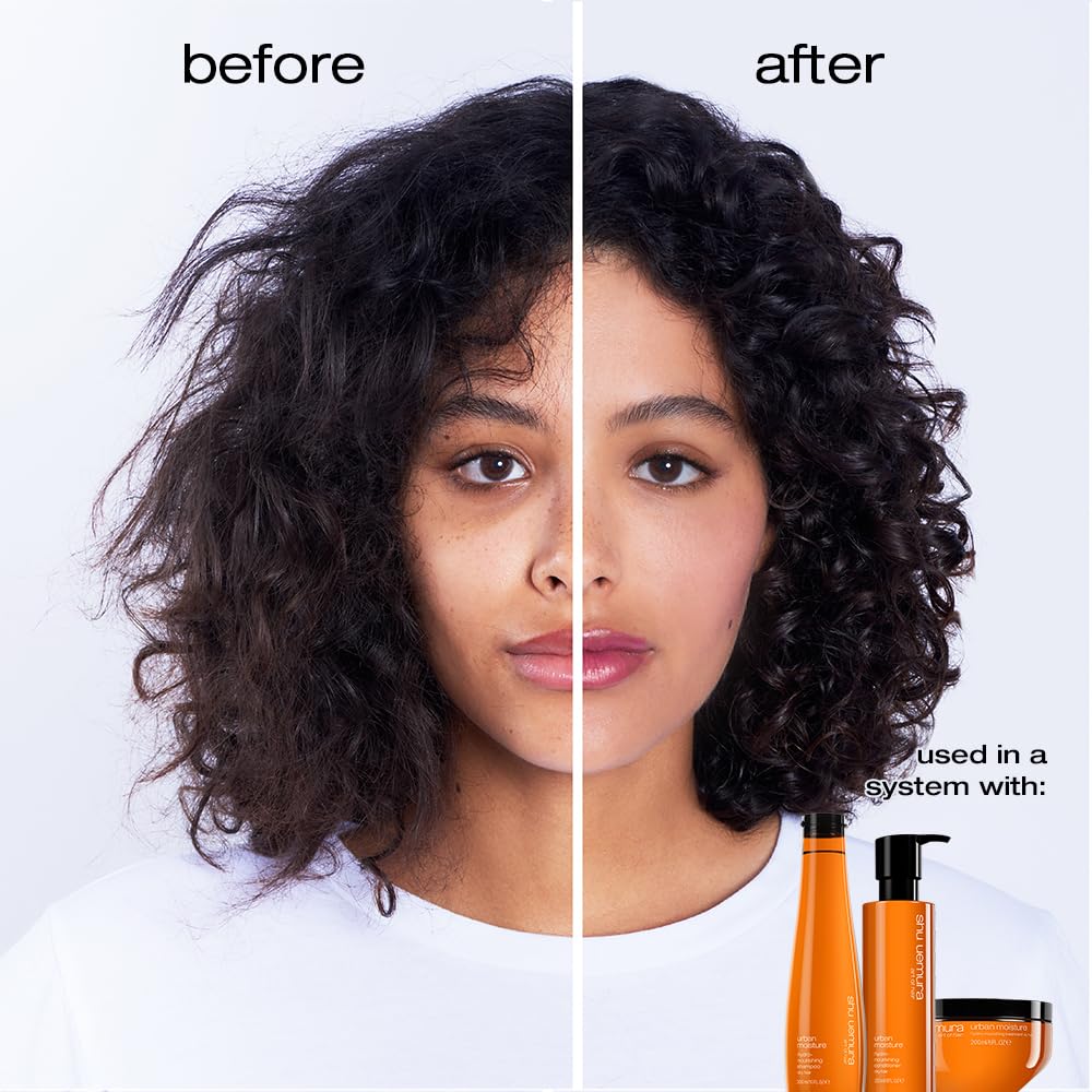 Shu Uemura Urban Moisture Shampoo & Conditioner Set - Deep Hydration for Dry Hair, Reduces Frizz & Adds Shine