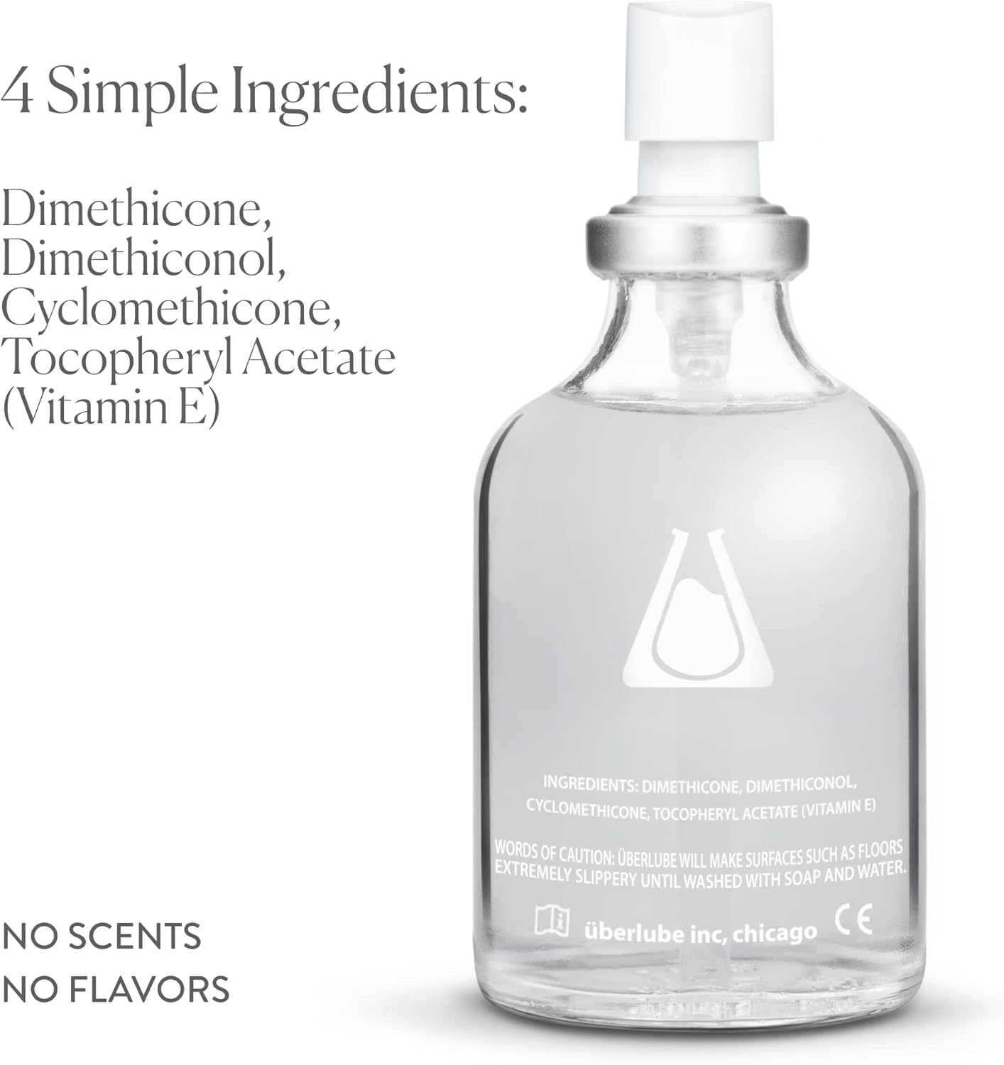 Uberlube Premium Silicone Lube - Unscented, Long-Lasting Personal Lubricant | 1.86 Fl Oz, Waterproof, Ultra Smooth