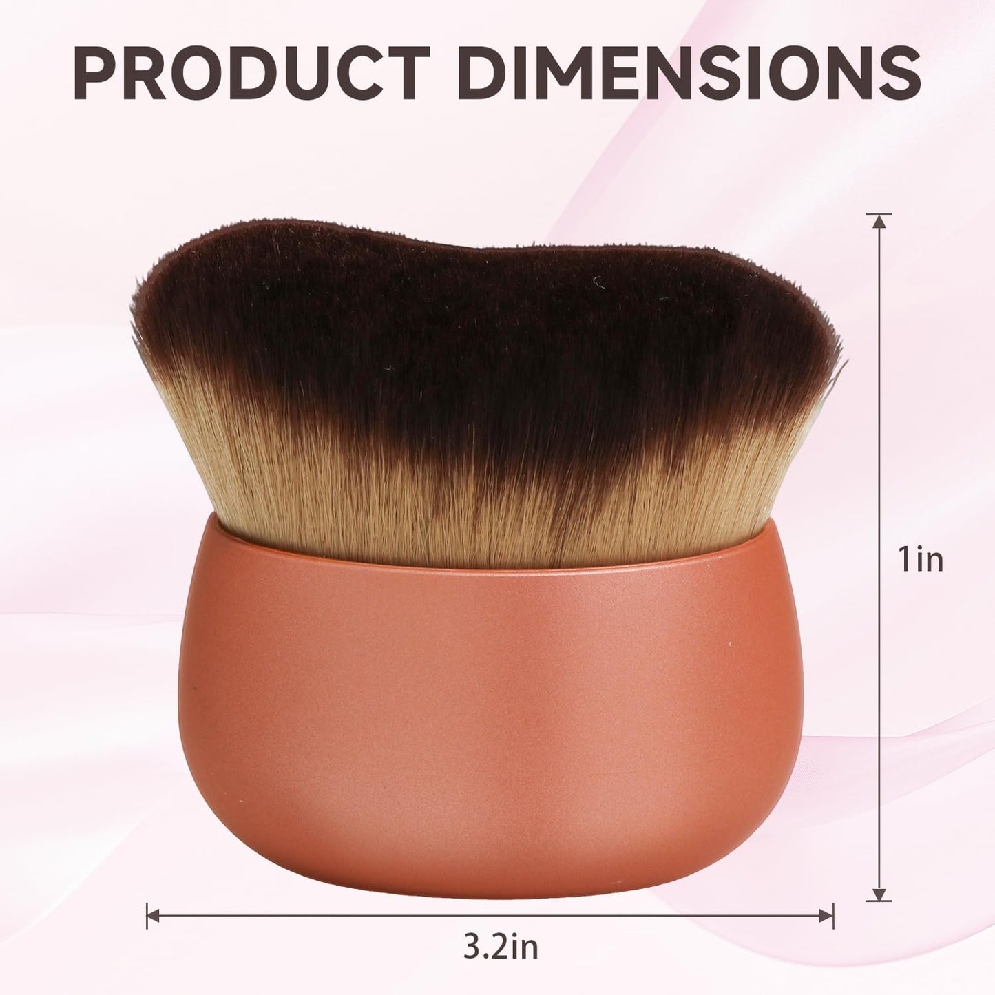 Skiennix Extra Large Body Brush - Makeup Blend & Blur Tool for Self Tanner, Bronzer & Foundation | Beige