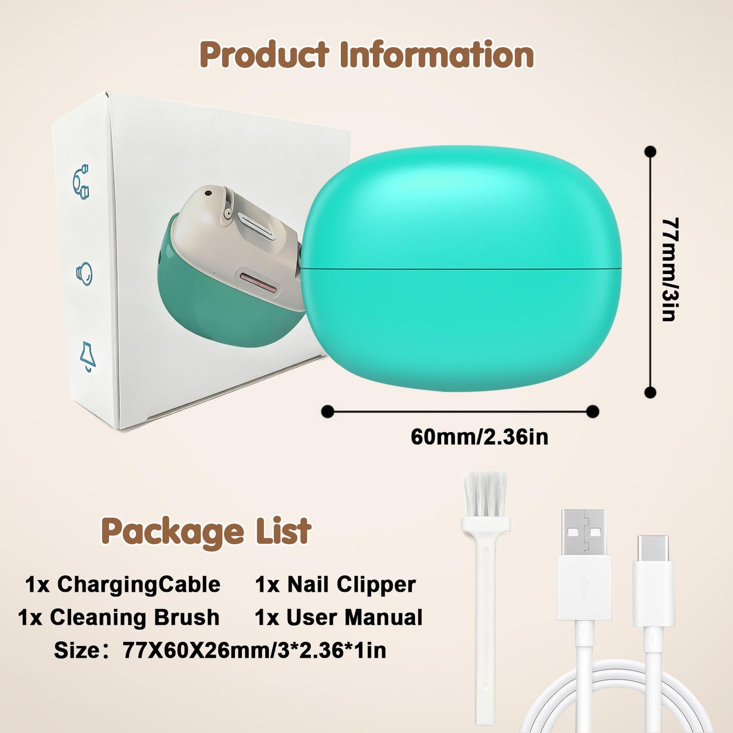 Electric Nail Clipper, Adjustable Blade Opening for Thick Nails, Electric Nail Clippers for Seniors & Adults, Baby Electric Nail Trimmer, Automatic Nail Clipper for Fingernail & Toe (Upgraded White)