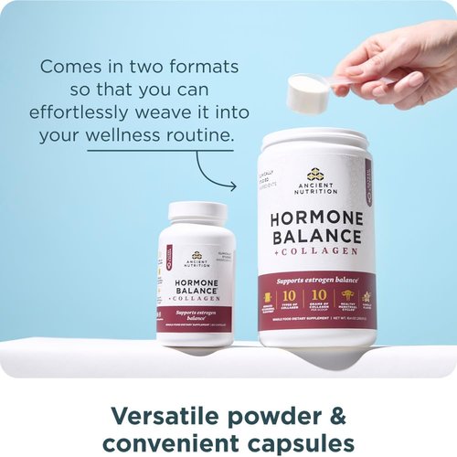 Ancient Nutrition Collagen Powder Supplement - Hormone Balance & Energy Boost, Vanilla, 25 Servings