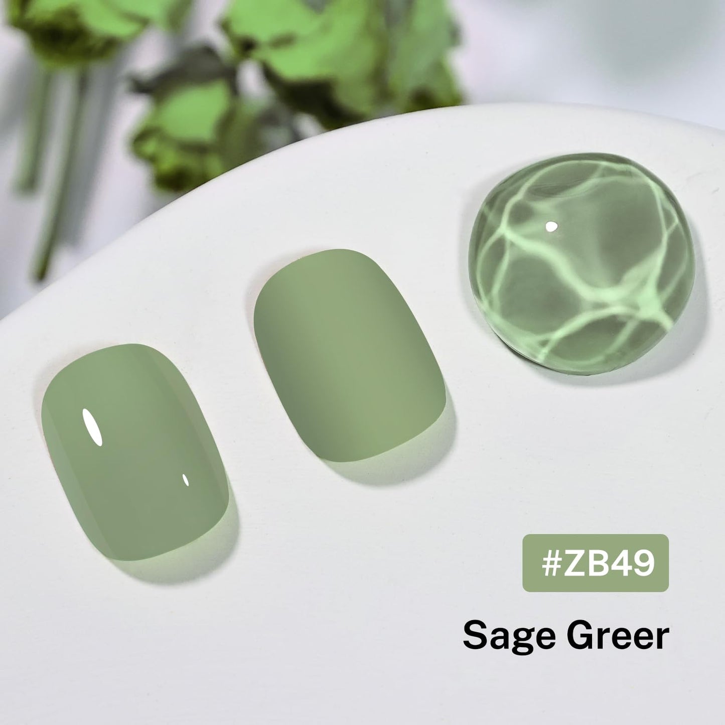 Skiennix Sage Green Nail Polish - Quick Drying, Long Lasting Color | 16.5ml for DIY Home Manicure