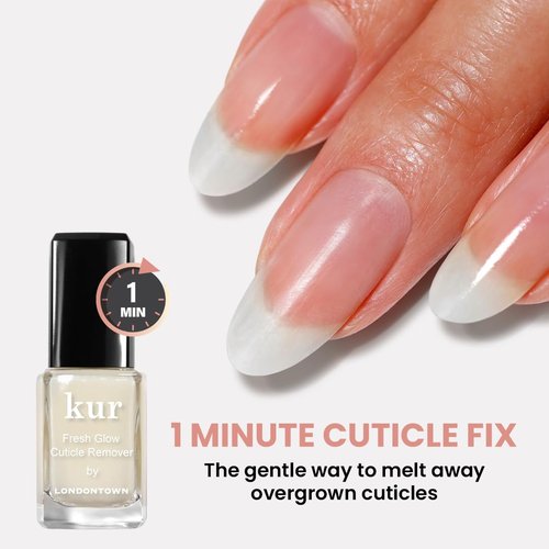LONDONTOWN Fresh Glow Cuticle Remover - Instant Moisturizing Liquid for Softening Dry Cuticles | 0.24 Fl Oz