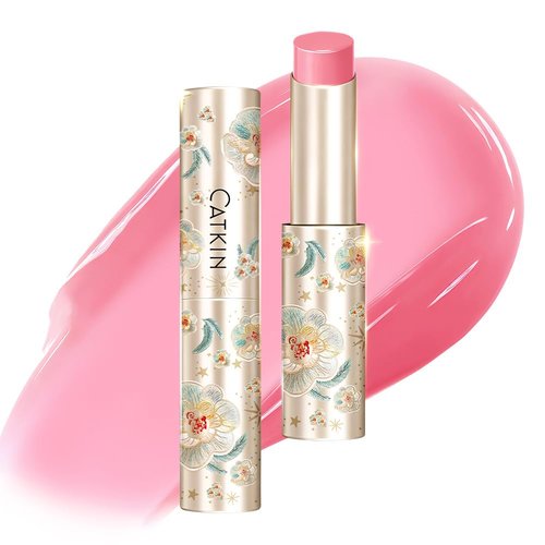 CATKIN Glossy Lip Balm - Ultra Hydrating Tinted Jelly for Plump, Dewy Lips | 0.12 oz C06 Blossom