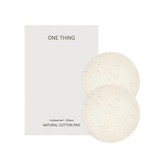 ONE THING Unbleached Cotton Pads | DIY Dry Toner Pads, Large Size Exfoliating Soft Lightweight Face Rounds | Daily Travel Size Refill No Lint Double Sided | Korean Skin Care (120 Refill Pads)
