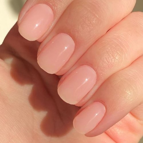GLAMERMAID Extra Short Press on Nails, Nude Pink Fake Nails Short Squoval, Coral Pink Natural Square Glue on Nails, Light Pink Acrylic False Nails, Reusable Spring Glossy Round Fake Nails for Women