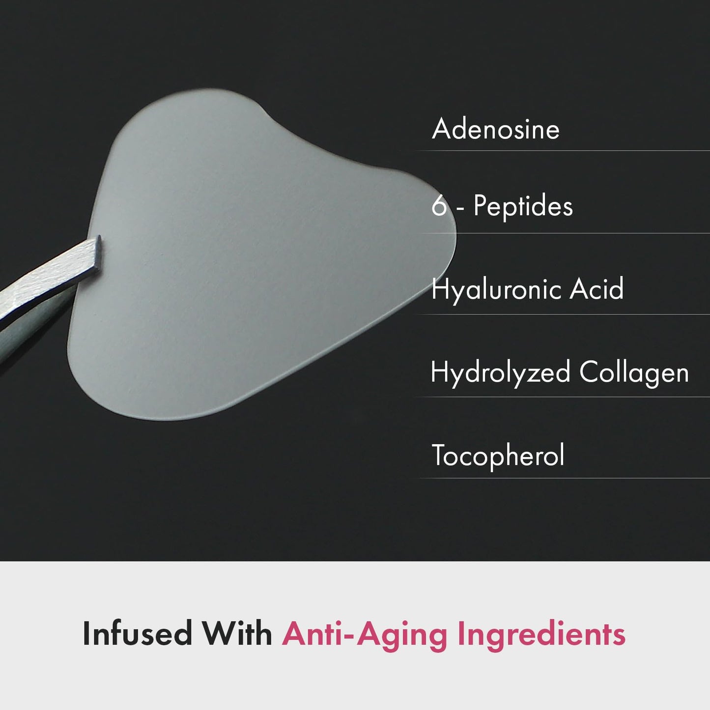 TOSOWOONG Anti-Wrinkle Patch with Hydrolyzed Collagen, Forehead & Eye & Smile Line Wrinkle Patches, Anti-Wrinkle Tape, K-Beauty Overnight Under Eye Patches, Korean Skincare, 5ea (10patches X 5)