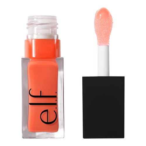 e.l.f. Glow Reviver Lip Oil - Nourishing Tinted Lip Oil for High-Shine Finish | Vegan & Cruelty-Free, Coral Fixation