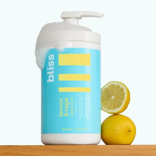 Bliss Soapy Suds Body Wash - Hydrating Lemon & Sage Formula - 32 Fl Oz - Vegan & Cruelty-Free