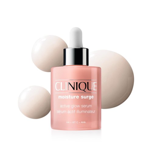 Clinique Moisture Surge Active Glow Serum - Hydrating Lactic Acid, Hyaluronic Acid & Vitamin C | Lightweight & Oil-Free