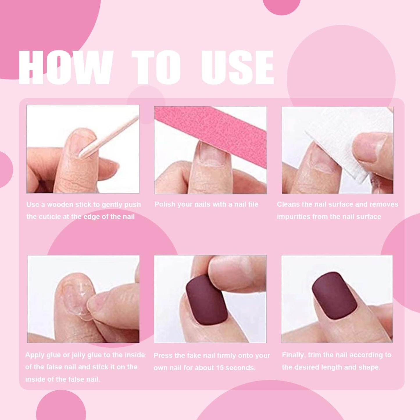 COCDLAN Press on Nails Medium Blue Fake Nails Almond Glossy 3D False Nails Tips Acrylic Glossy Glue on Nails Cute Nail Art Decorations for Women 24Pcs