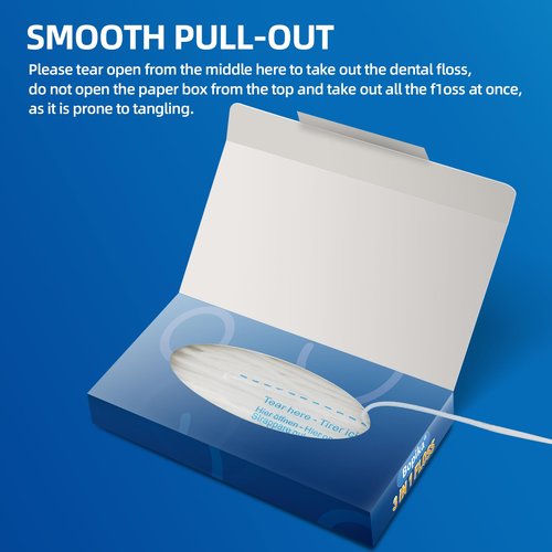 Bopika 3-in-1 Dental Floss for Braces & Bridges, Pre-Cut Strands – Built-in Threader & Thick Spongy Floss for Orthodontic Care – Easy Reach for Gaps & Appliances