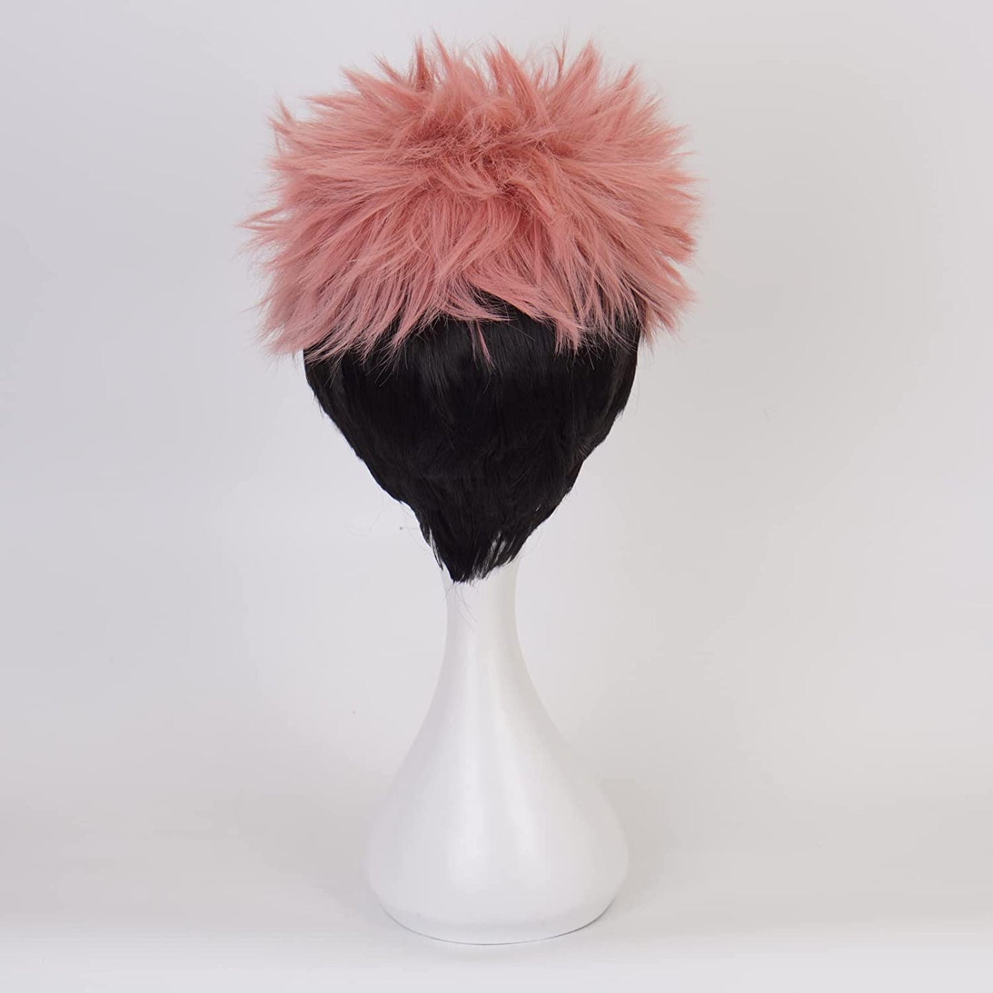 XiongXiongLe Anime Wig Cosplay Jujutsu Kaisen Yuji Itadori Pink Black Short Costume Hair Replacement Wigs For Girl Boy Party Halloween Christmas(Yuji Itadori)