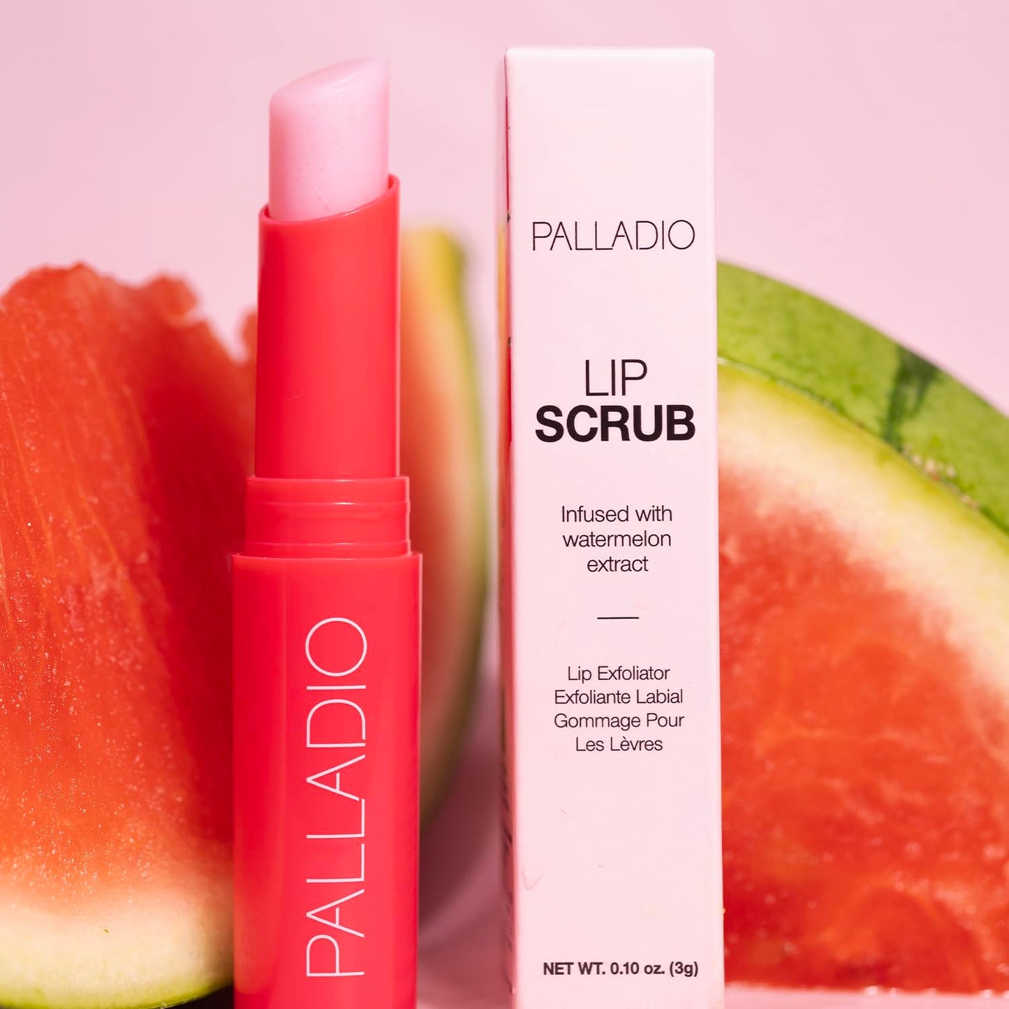 Palladio Lip Scrub Exfoliator Moisturizing Scented Lips Scrubber For Exfoliating & Smoothing Lips, Infused With Watermelon Extract Coconut & Vitamin E, Vegan & Cruelty-free