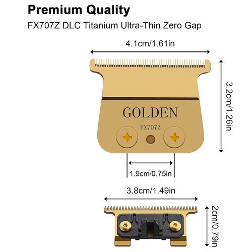 BaByliss FX707Z DLC Replacement Blades - Compatible With FX787 & FX726 Trimmer | High-Quality Performance