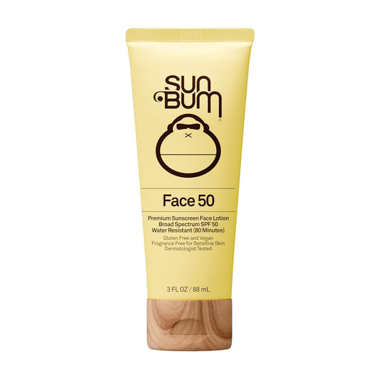 Sun Bum Original SPF 50 Sunscreen Face Lotion - Moisturizing & Fragrance-Free - Travel Size 3 oz