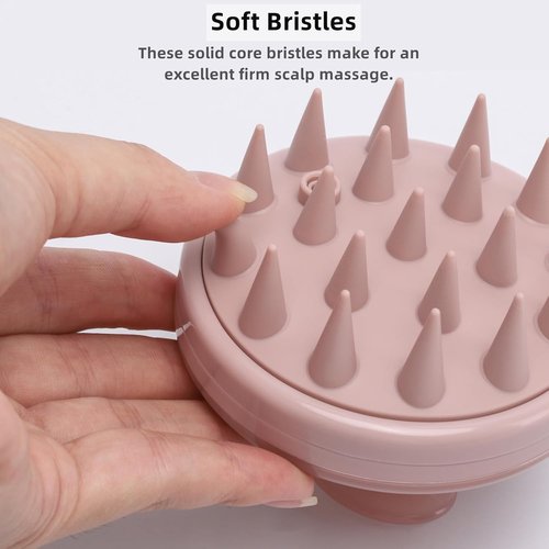 BTYMS Hair Scalp Scrubber - Silicone Shampoo Brush with Dispenser for Dandruff Removal