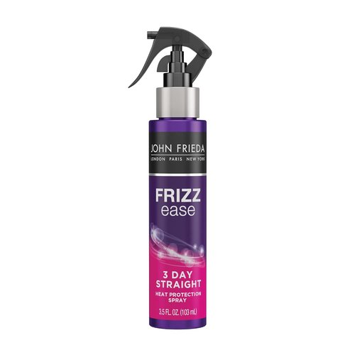 John Frieda Frizz Ease Heat Protection Spray - Keratin-Infused for 3-Day Straight, 3.5 Oz | Frizz-Free Finish
