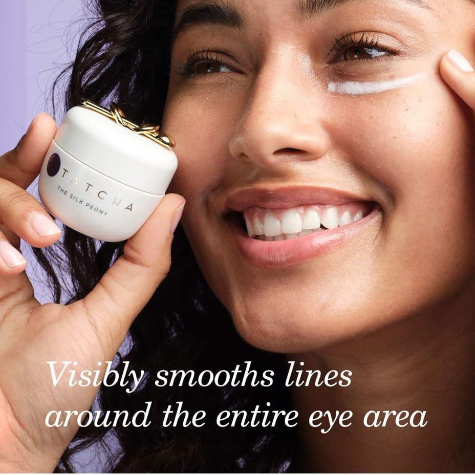 TATCHA Silk Peony Melting Under Eye Cream - Hydrating Line-Smoothing Formula for Wrinkles | 15 ml / 0.5 oz