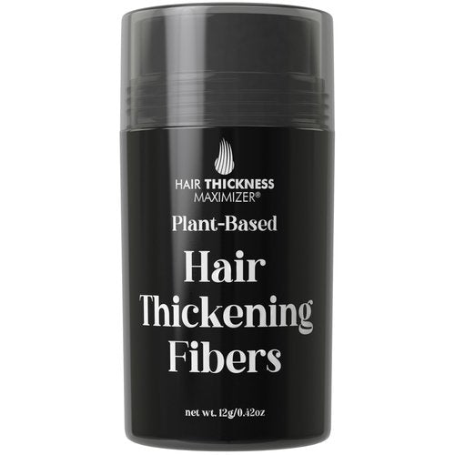 Hair Fibers for Thinning Hair for Women, Men. Plant-Based Formula for Instant Hairline & Bald Spot Coverage. Non-Itchy, Easy to Wash Out (Dark Brown)