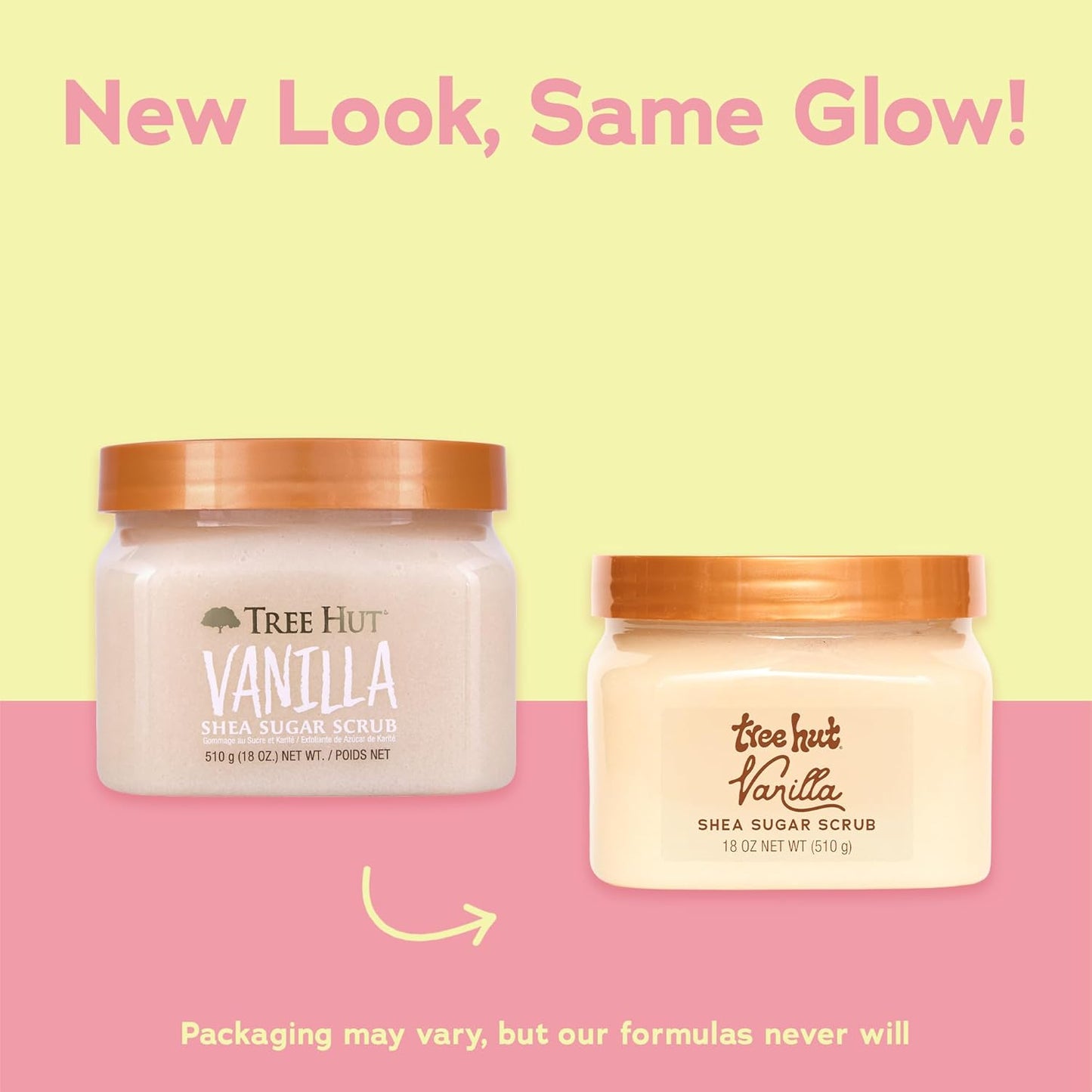 Tree Hut Vanilla Shea Sugar Scrub - Exfoliating & Hydrating Body Scrub with Shea Butter | 18 oz, Vegan, All Skin Types