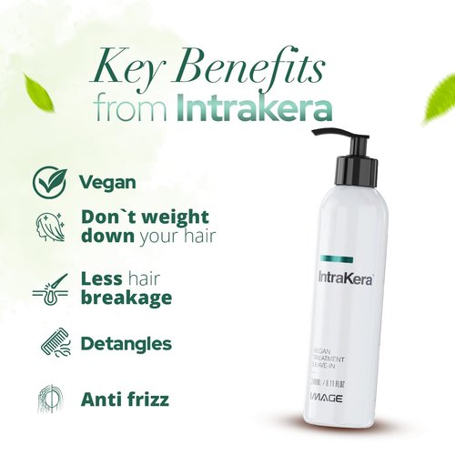 Intrakera Leave-In Conditioner - Frizz Control for Curly & Straight Hair - 32 Fl Oz | Keratin Replenisher & Detangler