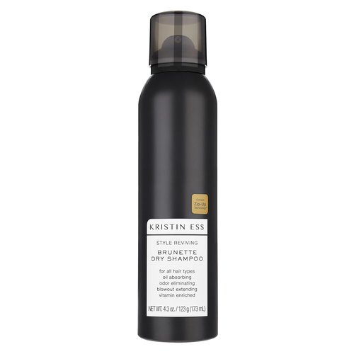 Kristin Ess Brunette Dry Shampoo - Oil Absorbing Powder Spray for Dark Hair | Vegan, 4 fl. oz.