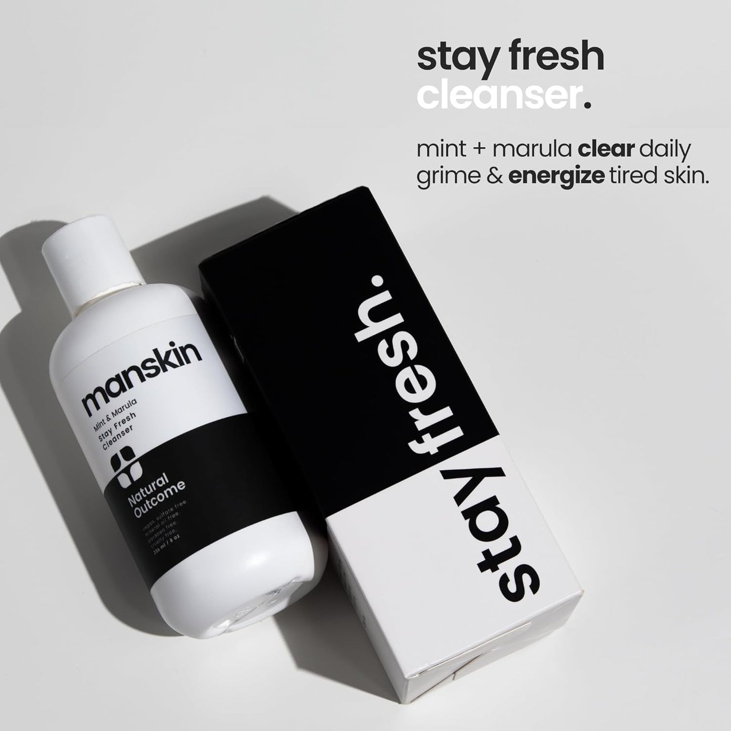 Skiennix Men's Face Wash - Natural Cleansing Gel with Mint & Marula Oil | Sulfate-Free 8 oz