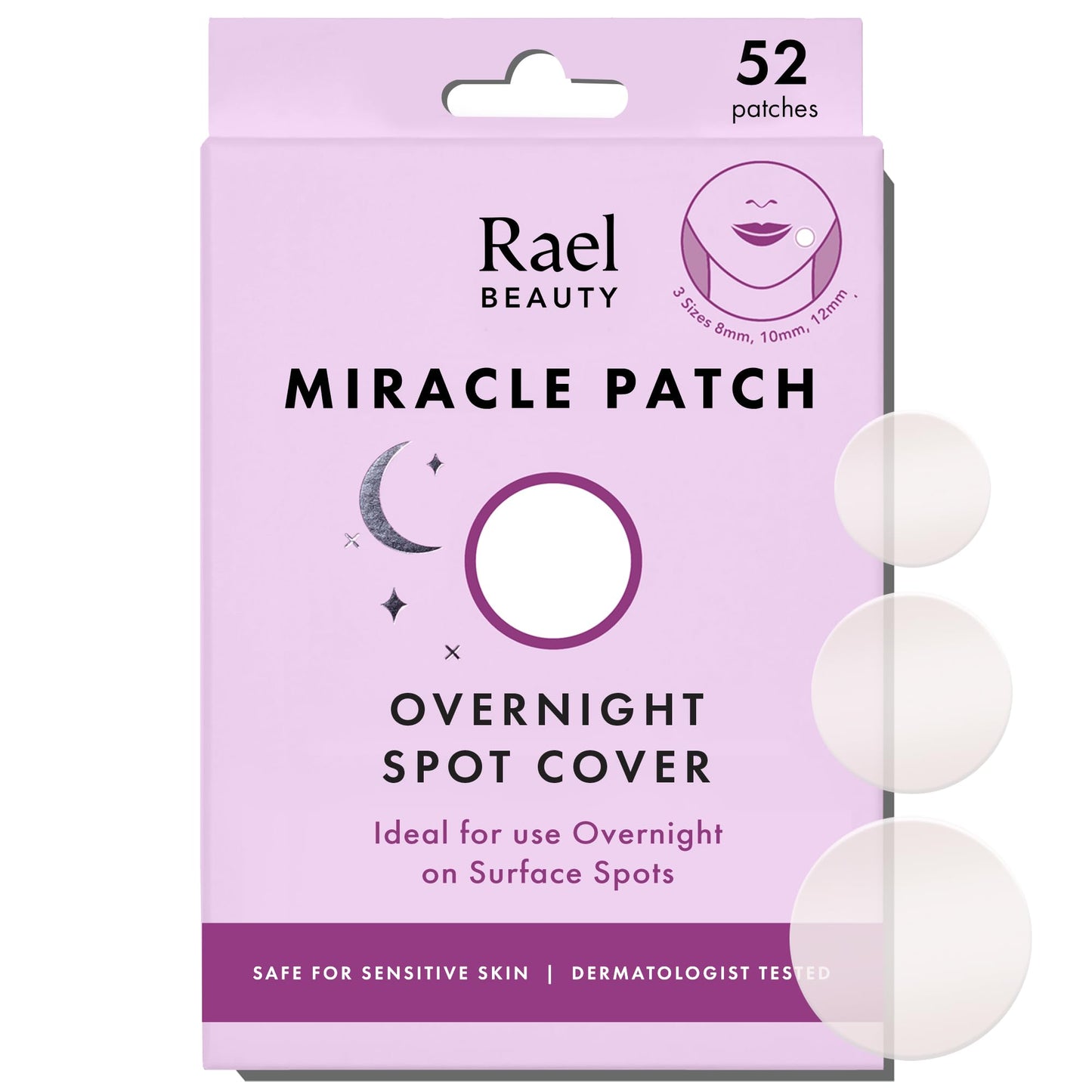 Rael Pimple Patches, Miracle Invisible Spot Cover - Hydrocolloid Acne Pimple Patch, Absorbs Zits & Blemish, Korean Skin Care, 2 Sizes (96 Count)