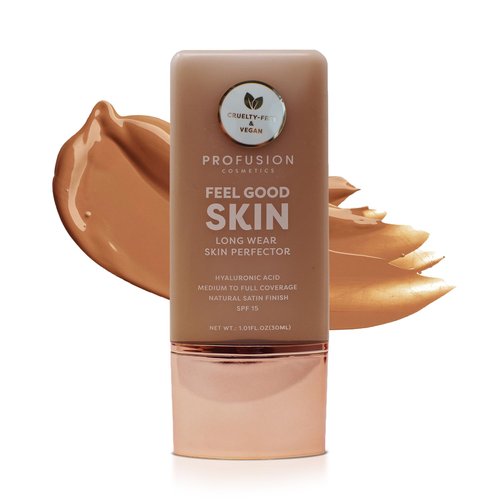 Profusion Cosmetics Liquid Foundation - Lightweight, Breathable Formula for Flawless Radiance | Vegan & Cruelty-Free - Deep 1