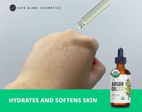Kate Blanc Cosmetics Argan Oil - 100% Pure & USDA Organic | Cold Pressed for Hair, Face & Skin (4oz)