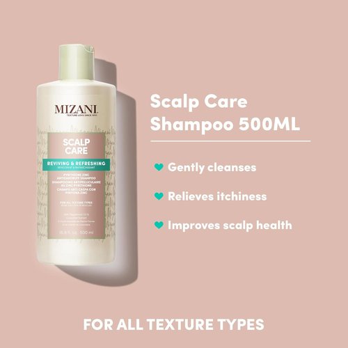 MIZANI Scalp Care Dandruff Shampoo - Cleanses Hair & Scalp, For Curly Hair