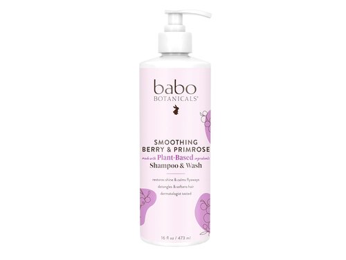 Babo Botanicals Smoothing Berry 2-in-1 Shampoo & Wash - Nourishing Detangler with Evening Primrose Oil - Light Berry Fragrance