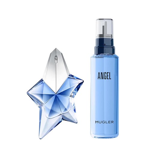 Mugler Angel Eau de Parfum - Ambery & Woody Women's Perfume Refill Bundle - 1.6 Fl Oz & 3.3 Fl Oz