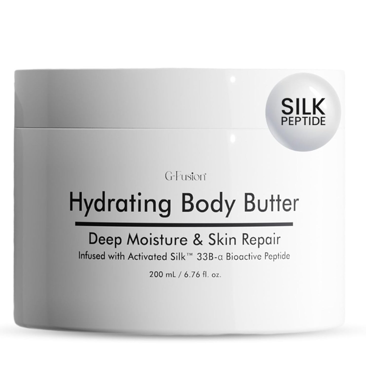 Skiennix Hydrating Silk Peptide Body Butter - Lightweight, Non-Greasy Moisturizer with Aloe Vera & Vitamin E for Dry Skin - Deep Nourishment & Hydration