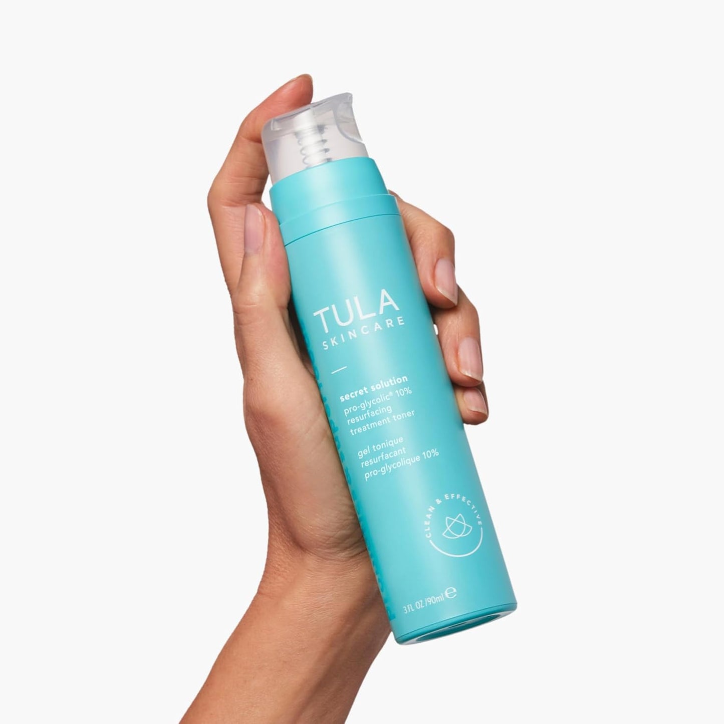 TULA Skin Care Secret Solution Pro-Glycolic 10% pH Resurfacing Toner - Face Toner to Gently Exfoliate and Hydrate Skin, with Proprietary Blend of Prebiotics and Glycolic Acid, 2.7 oz.