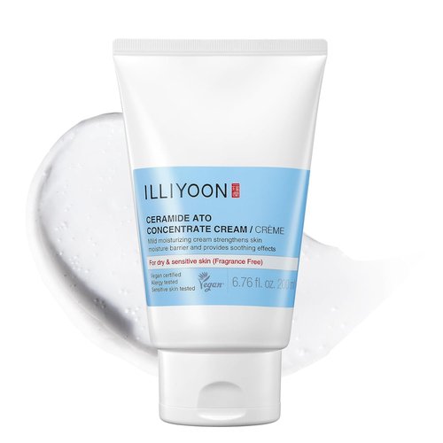 Illiyoon Ceramide Ato Concentrate Cream - Deep Moisturizer for Dry & Sensitive Skin | 100hr Hydration, 6.76 fl. oz.
