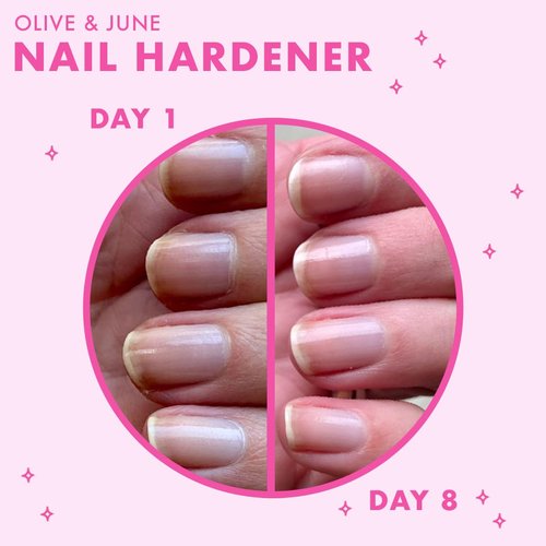 Olive & June Nail Hardener - Strengthens & Protects with Bamboo Extract | Vegan & Cruelty-Free | Easy Application